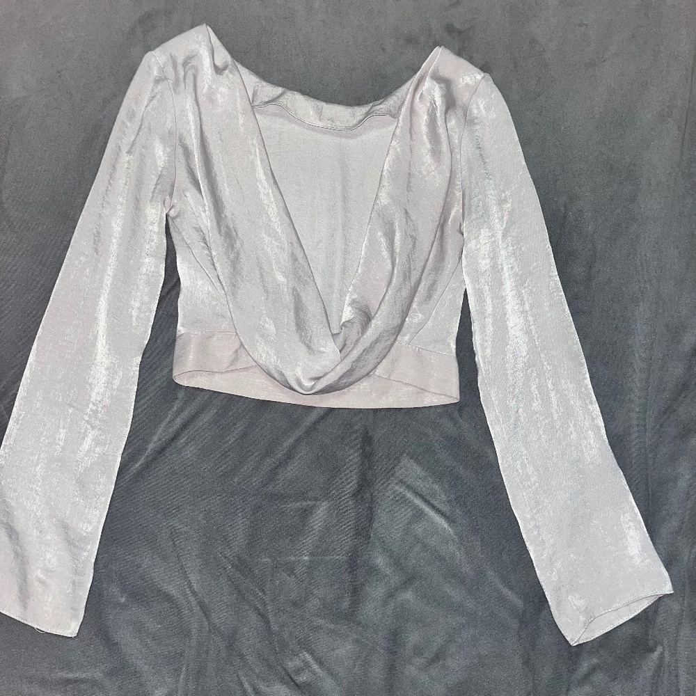 Silk open back top